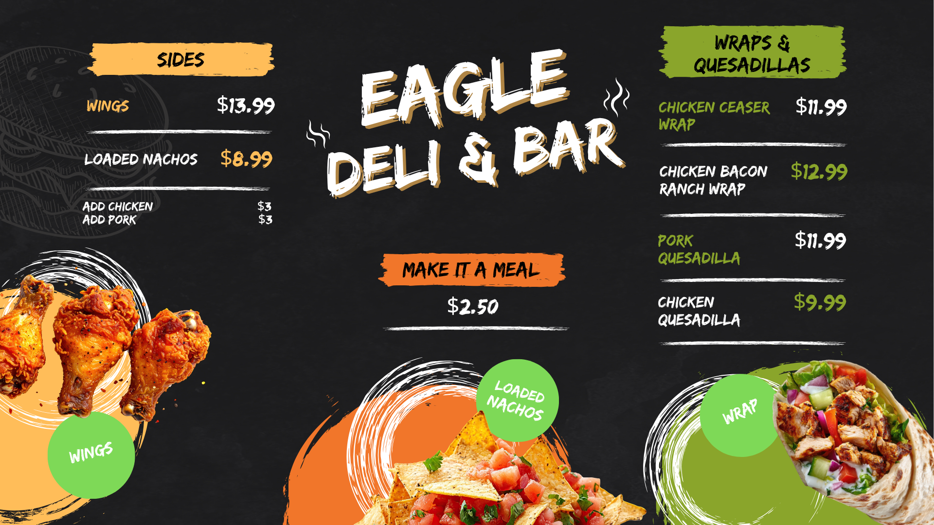 Eagle Mart Deli Menu 2